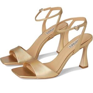 Badgley Mischka Gold Ankle Strap Heels